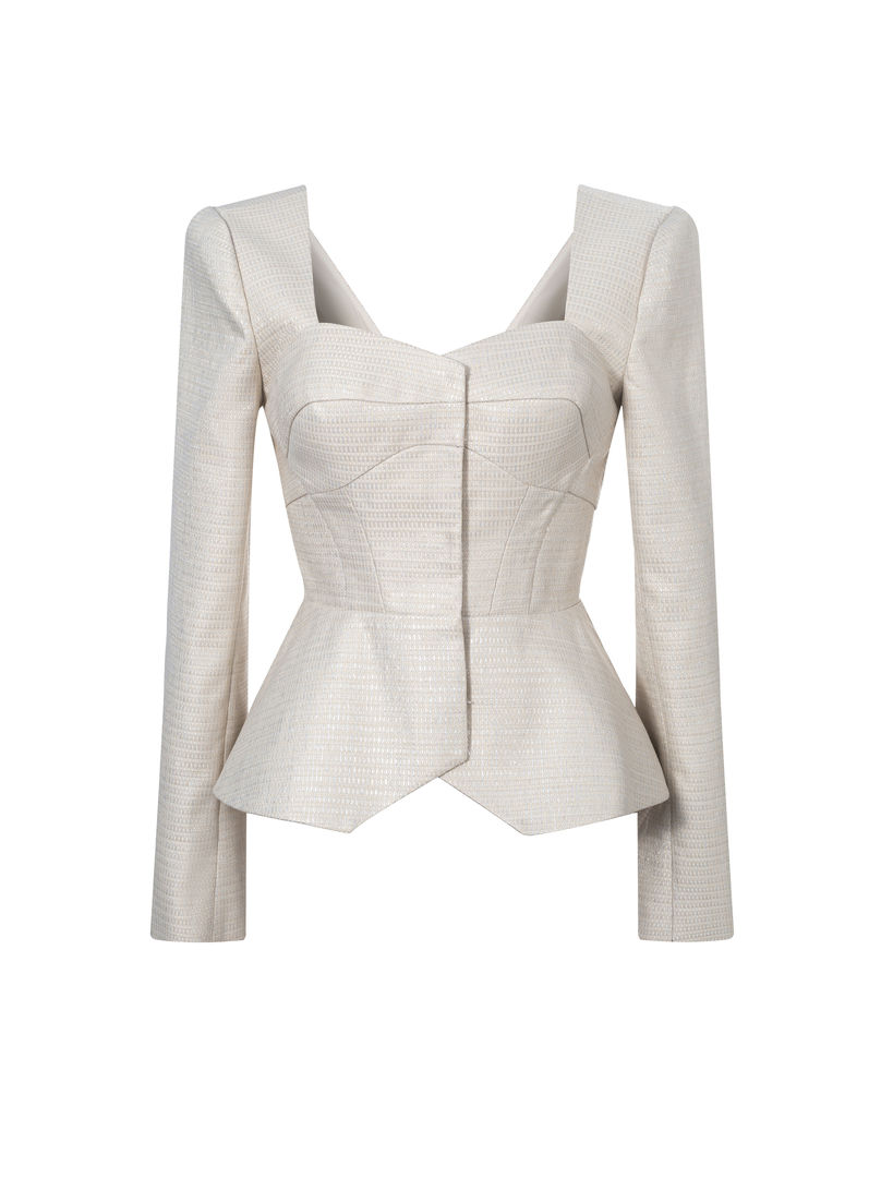 Sweetheart neckline jacket