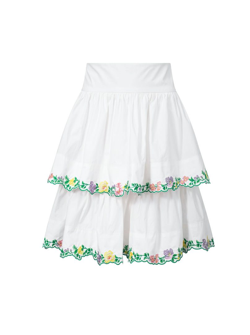 Embroidery hem skirt