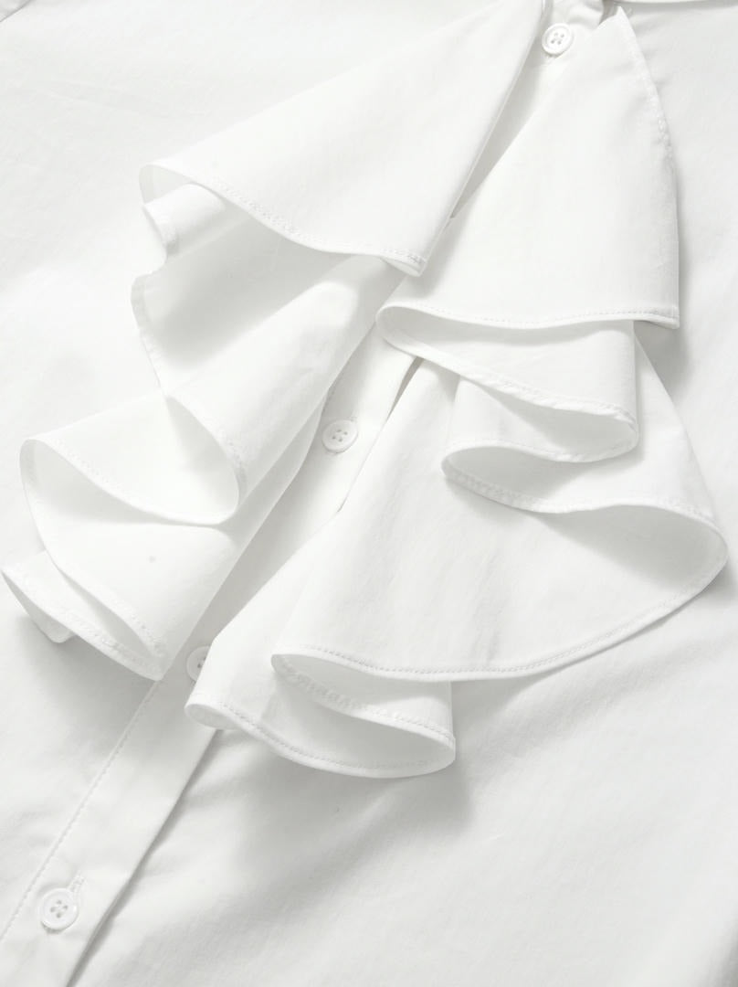 White Ruffle Shirt