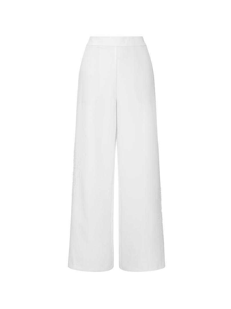 Embellished Crepe Pants