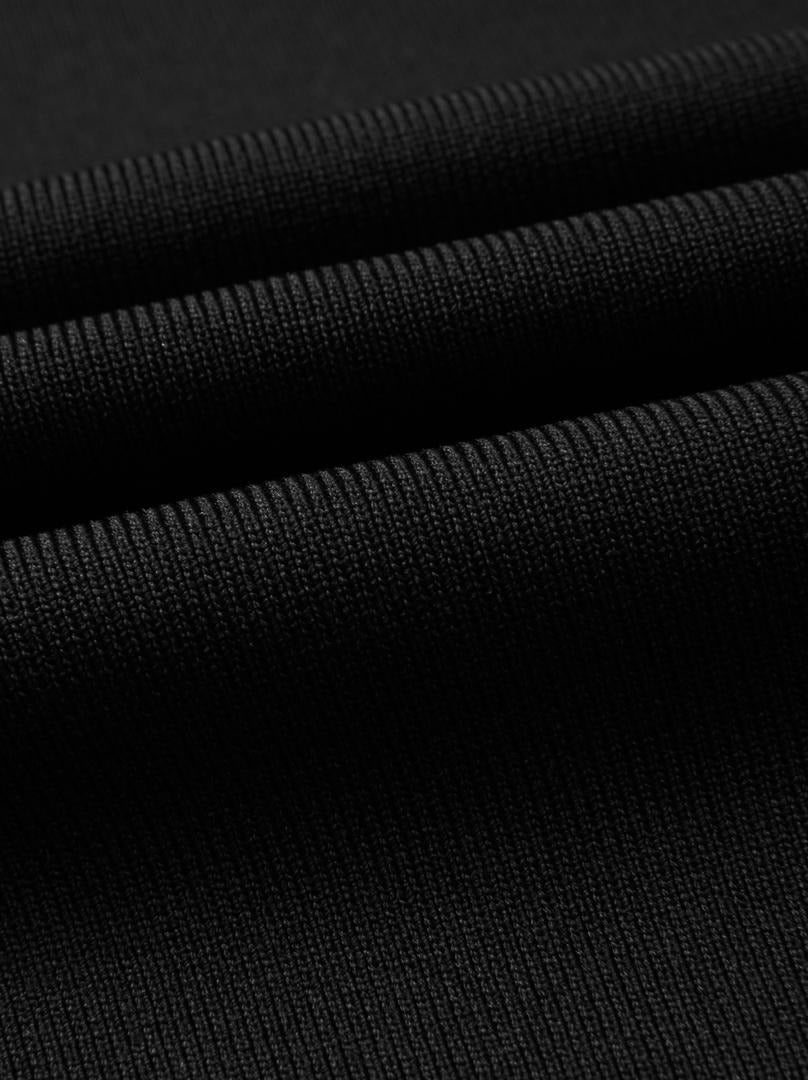 Black Knit Midi Dress