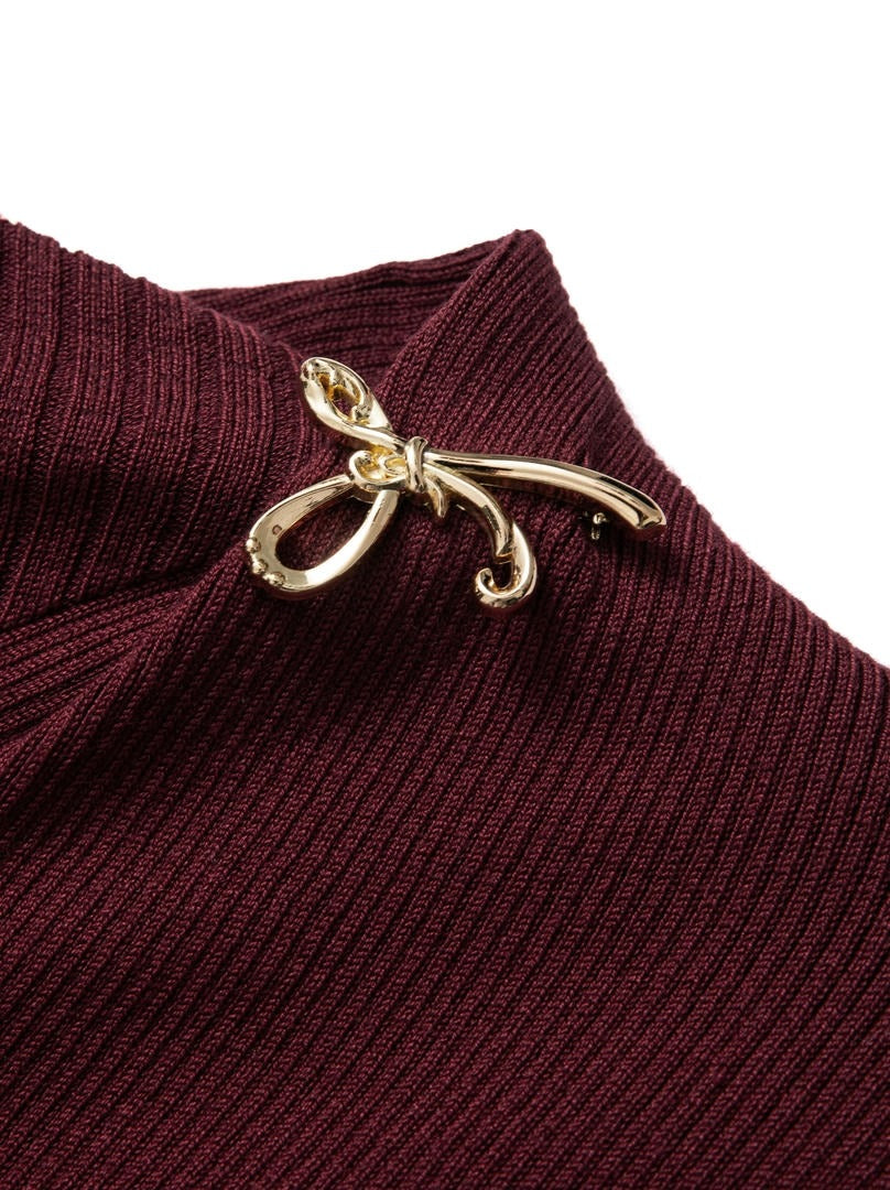Burgundy Knit Pullover