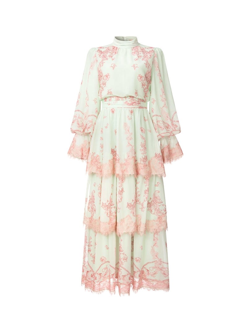 Ruffle Print Dress