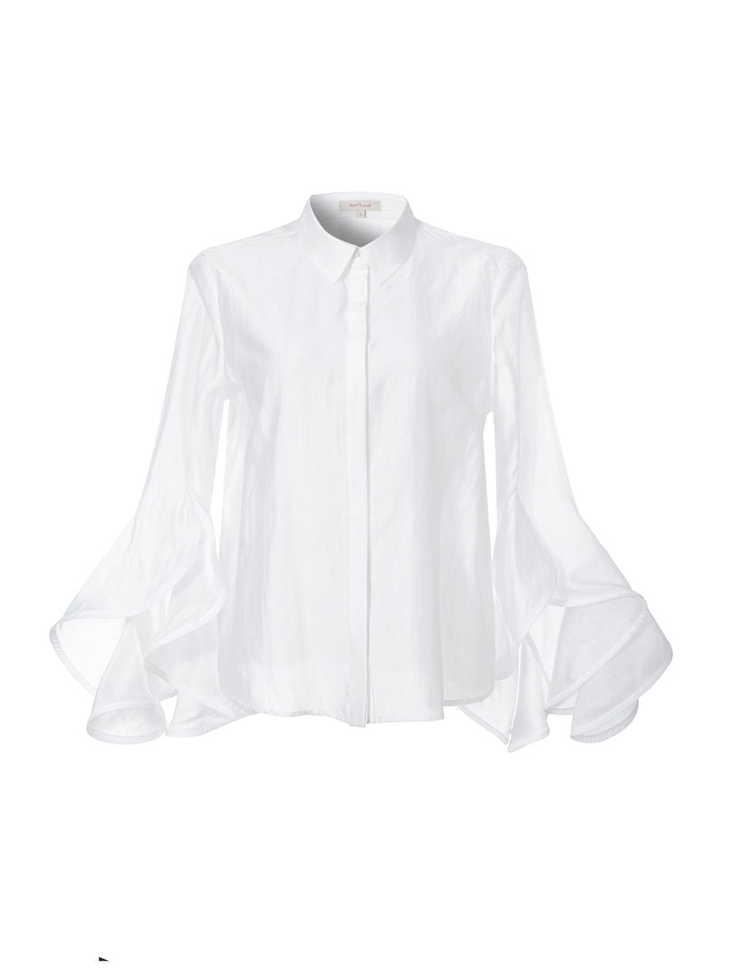 Ruffled cuffs shirt