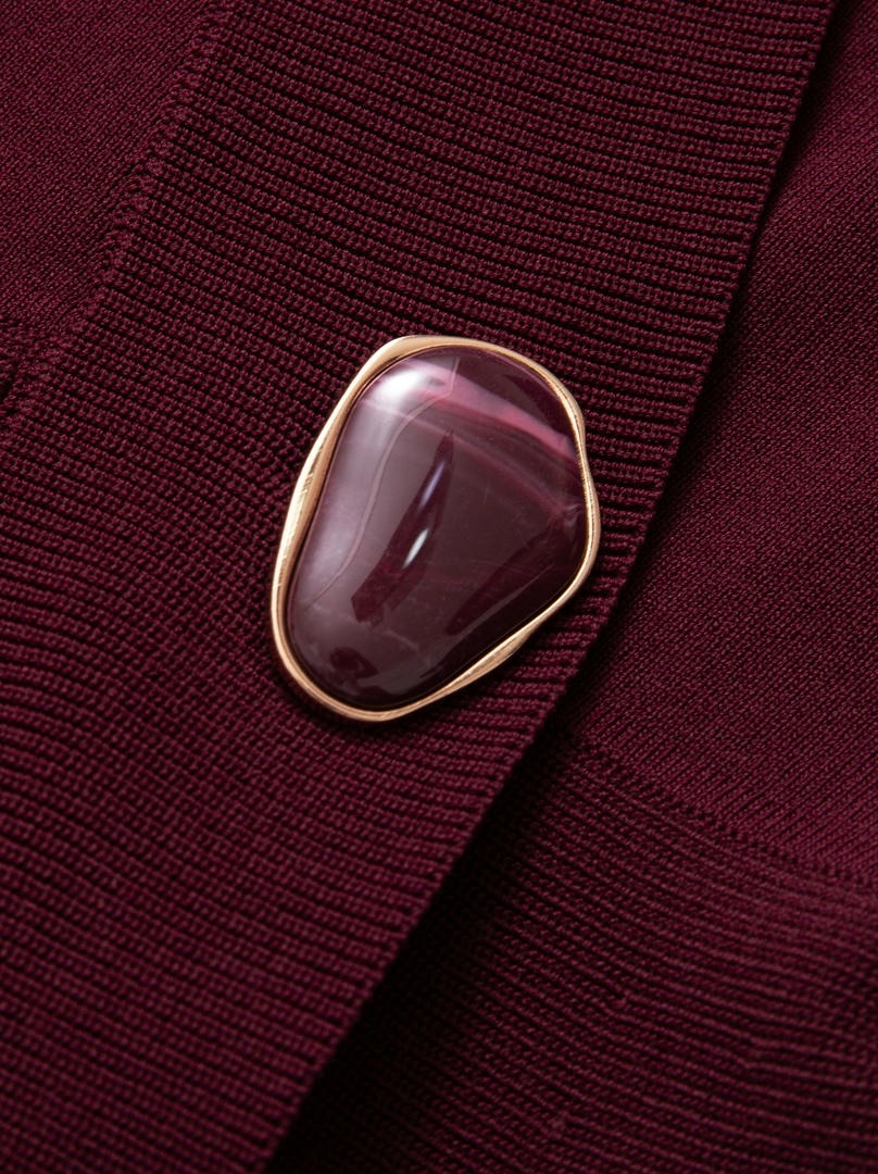 Burgundy Knit Cardigan