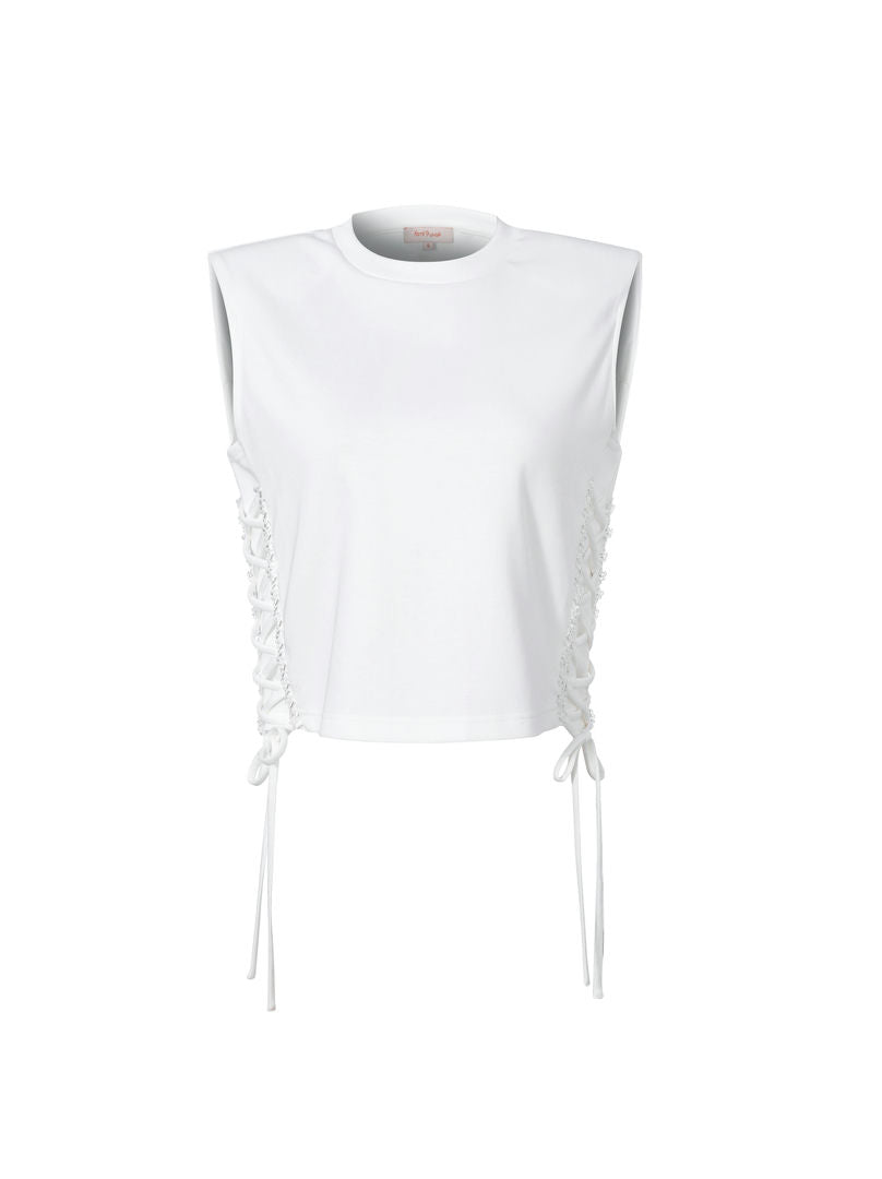side self-ties top