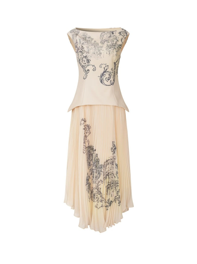 Pleated Maxi Dress