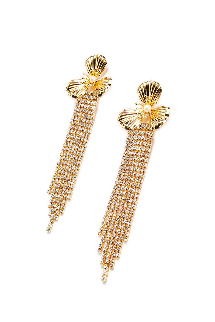 Crystal fringe earring