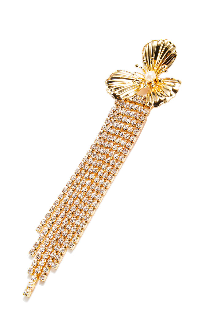 Crystal fringe earring