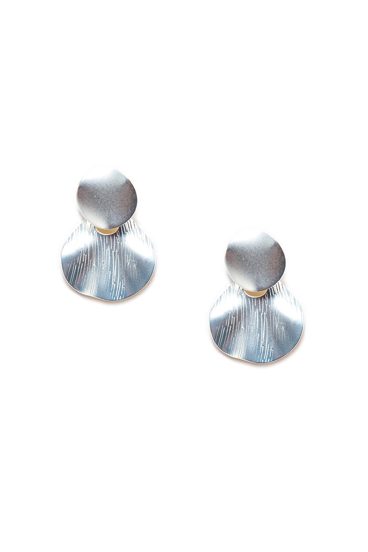 Double drop silver Earrings