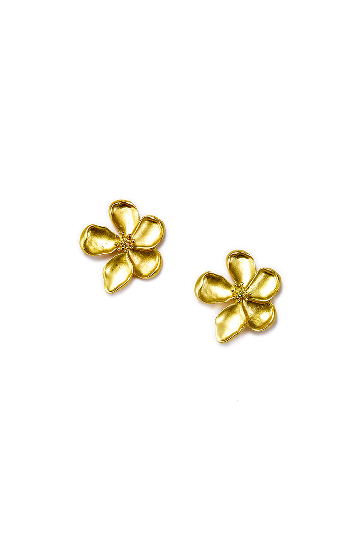 Golden Floral Earings