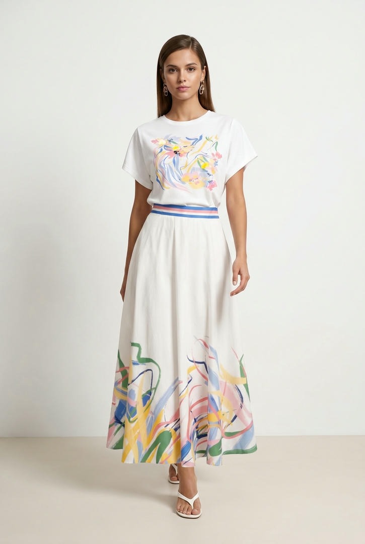 Printed Cotton Skirt