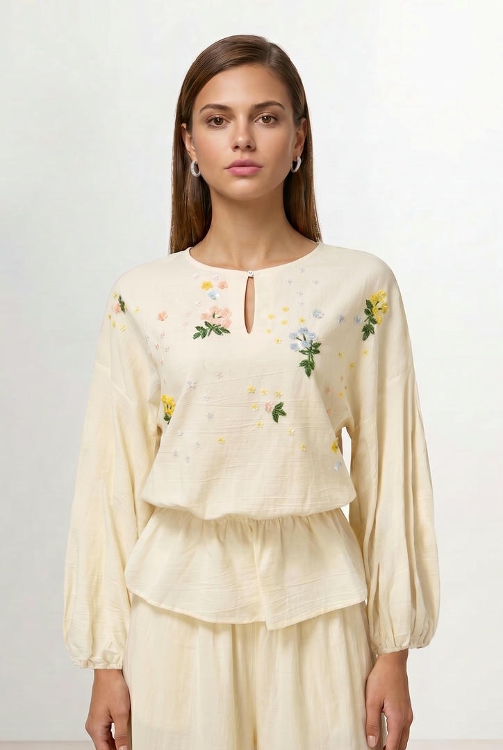 Cream Cotton Top
