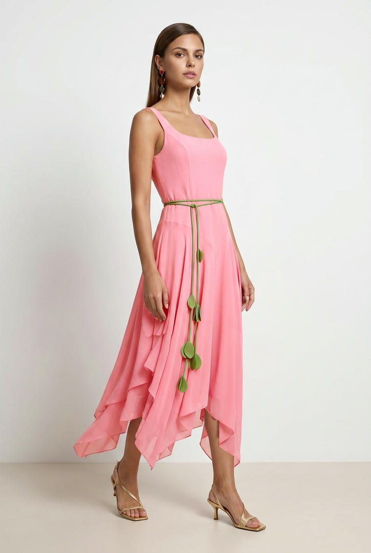 Pink Chiffon Dress