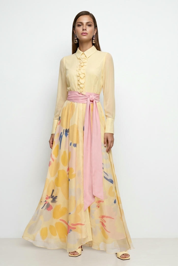 Printed Chiffon Dress