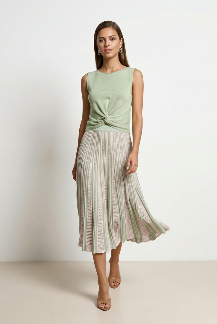 Stripe Knit Skirt