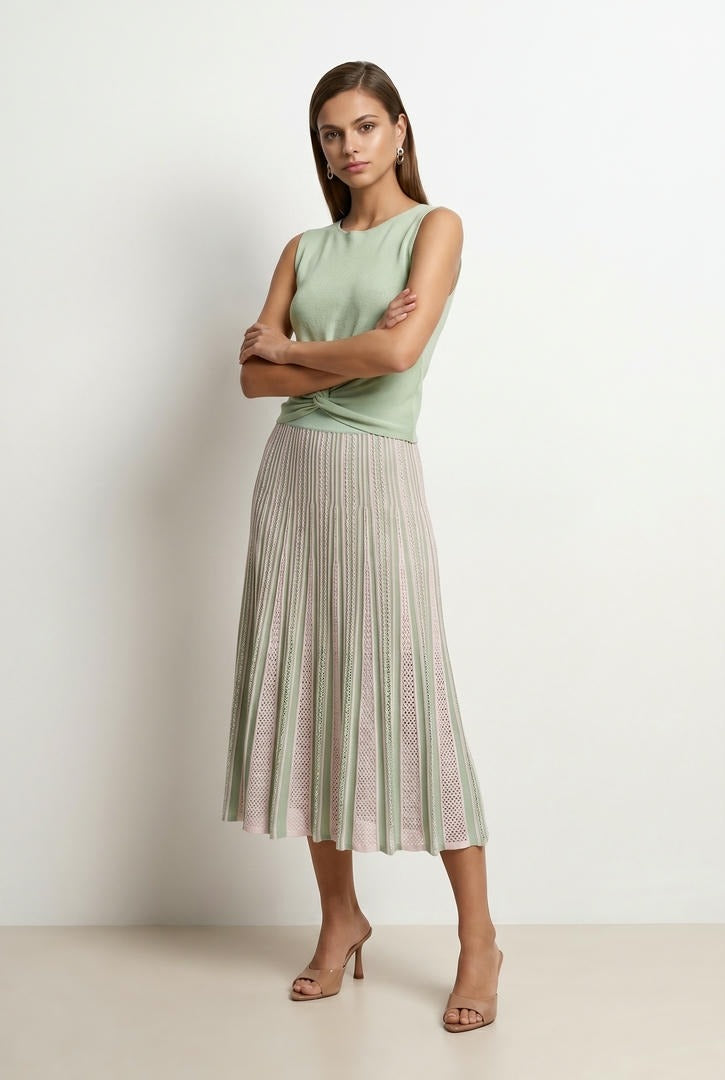 Stripe Knit Skirt