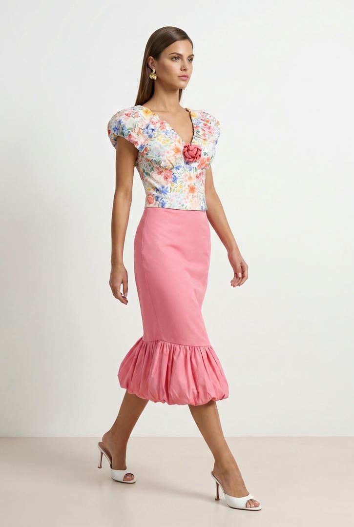 Pink Pencil Skirt