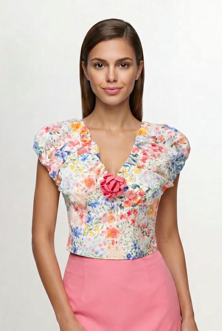 Floral Cotton Top