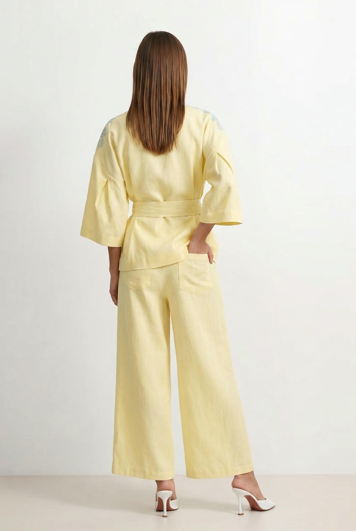 Yellow Linen Top