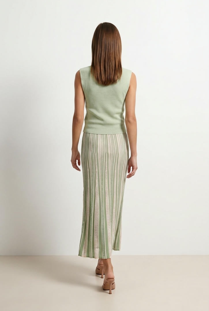 Stripe Knit Skirt