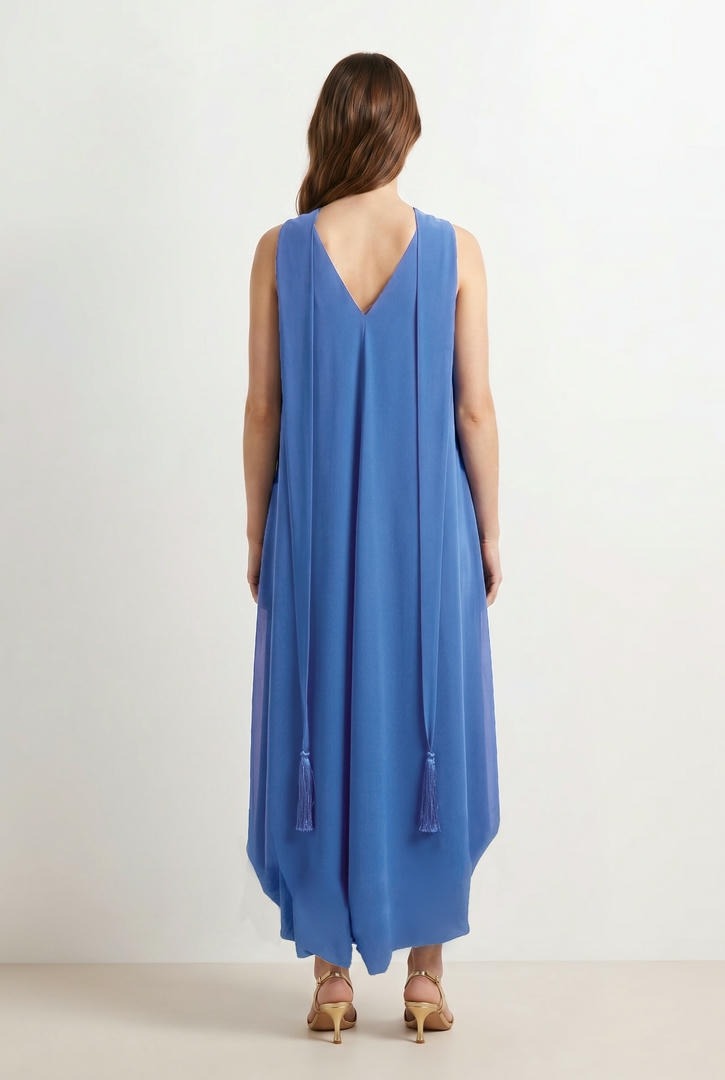 Marine Chiffon Dress