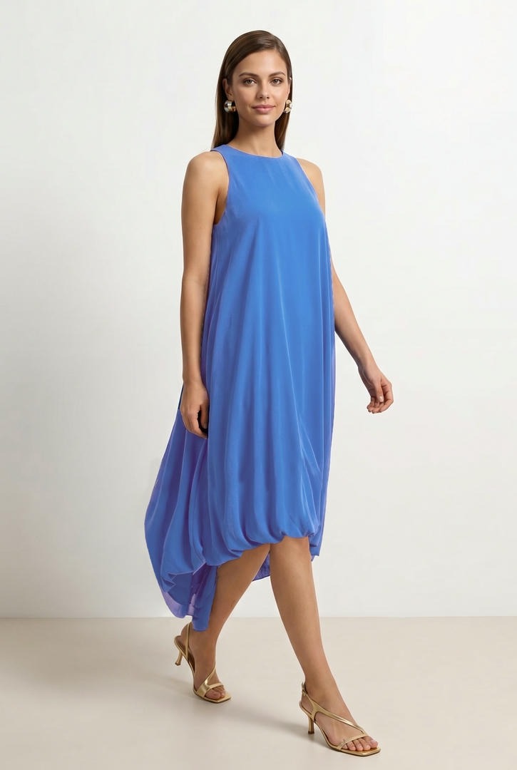 Marine Chiffon Dress
