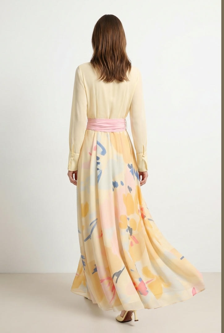Printed Chiffon Dress