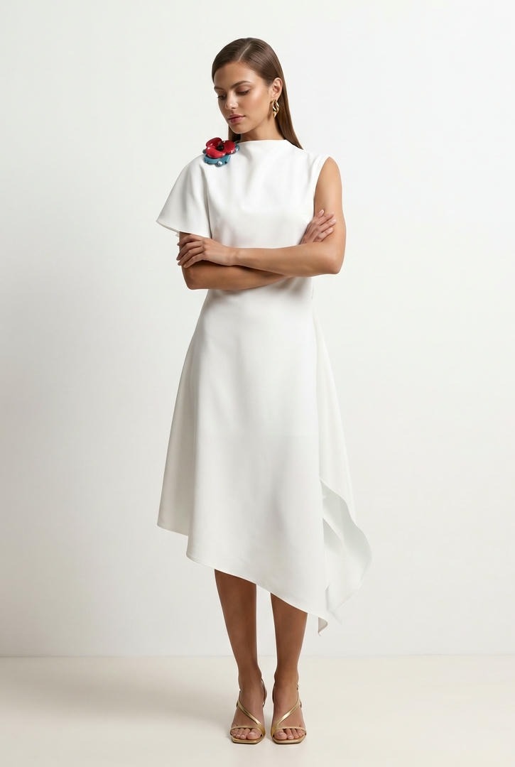 White Midi Dress