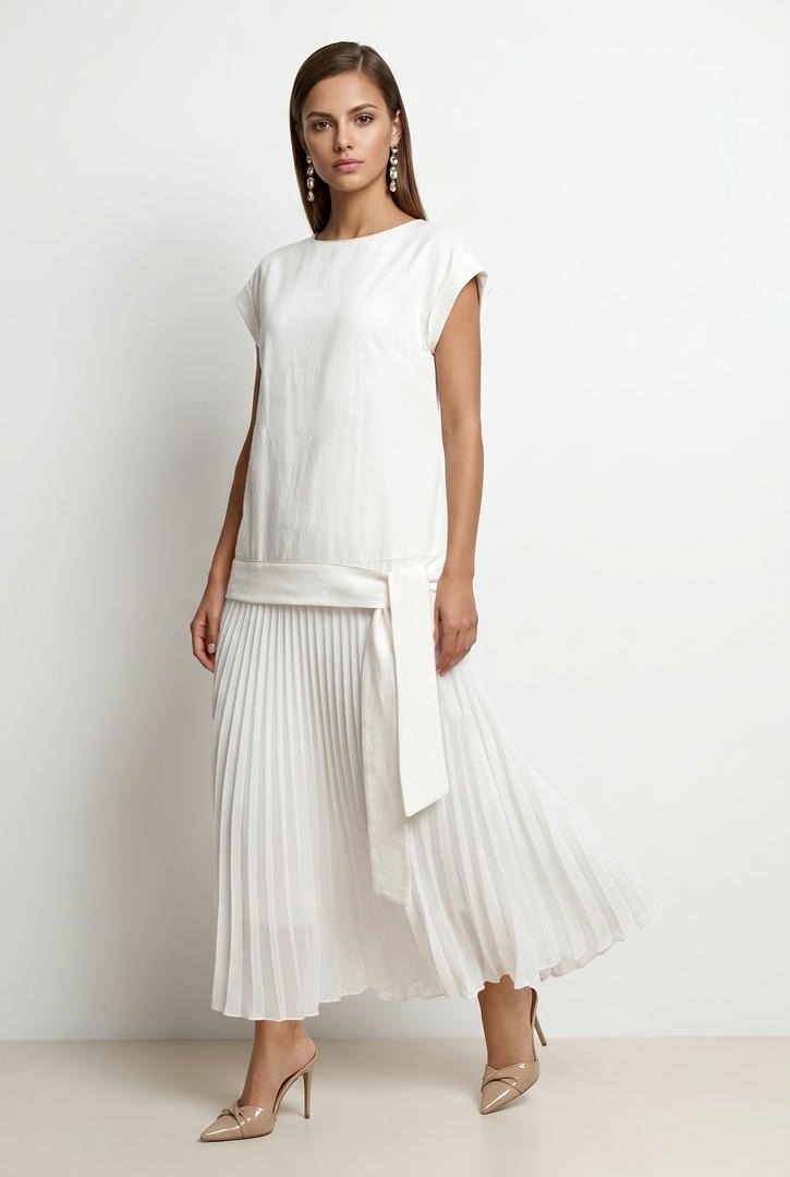 Ivory Linen Dress