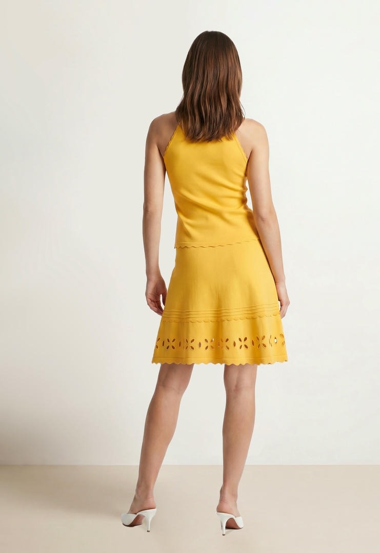 Yellow Knit Skirt