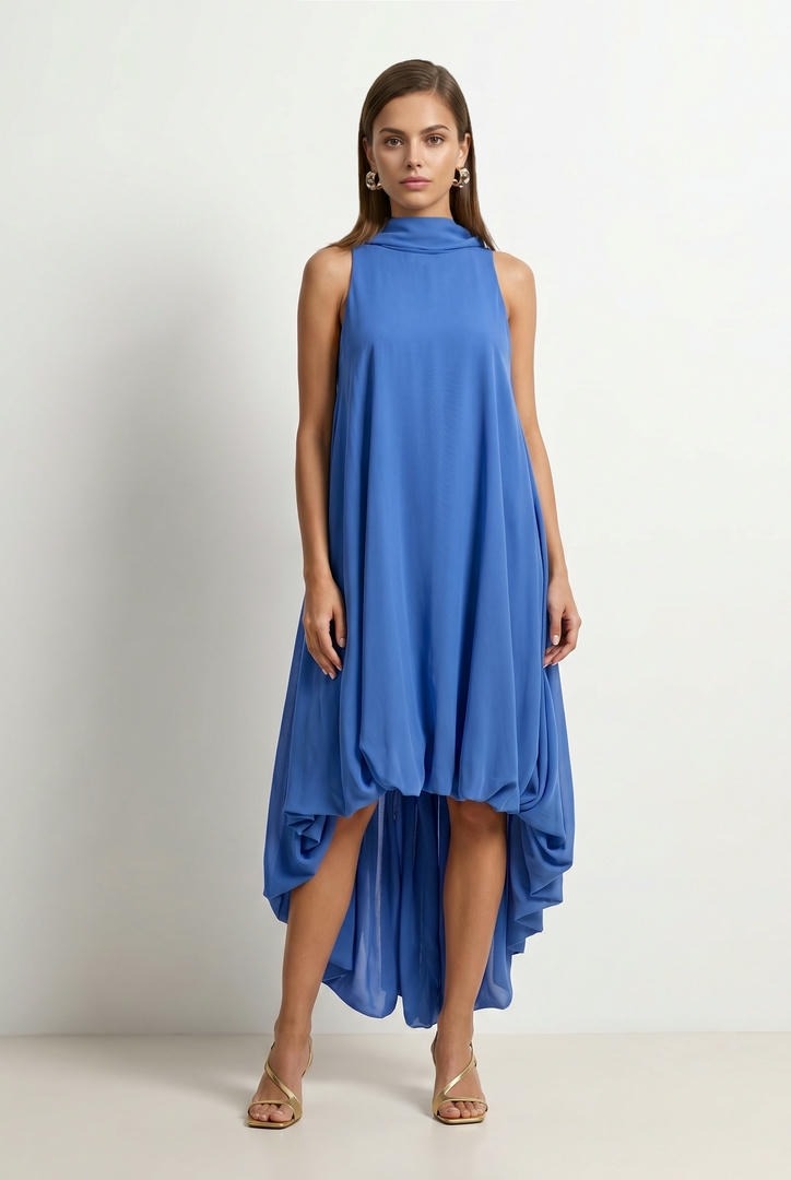 Marine Chiffon Dress