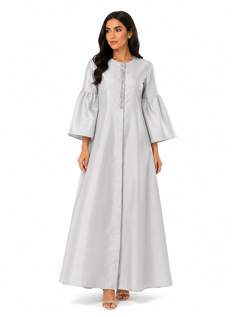 Frill Cuffs Embellished Kaftan