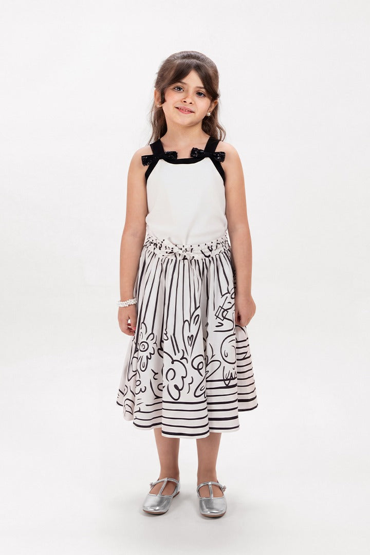 Kids Poplin Print Skirt