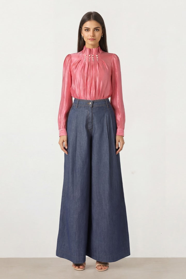 Shimmer Folded Blouse