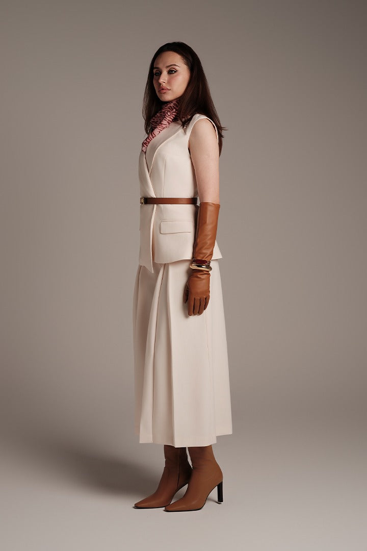 Crepe Tailored Vest
