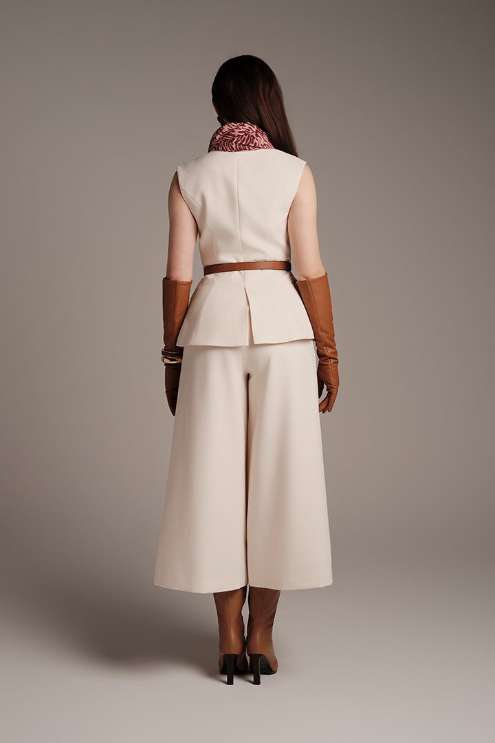 Crepe Tailored Vest