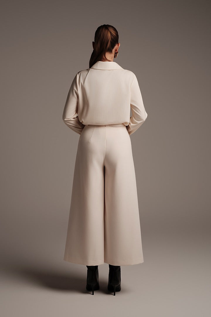 Crepe Wide Pants