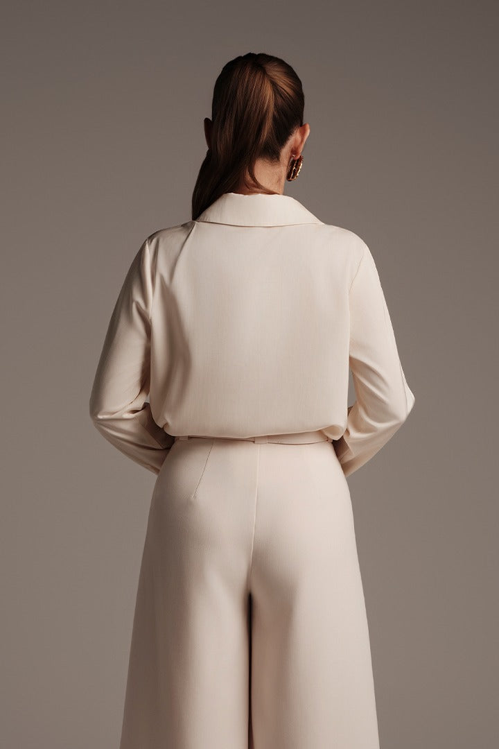 Crepe Button Blouse