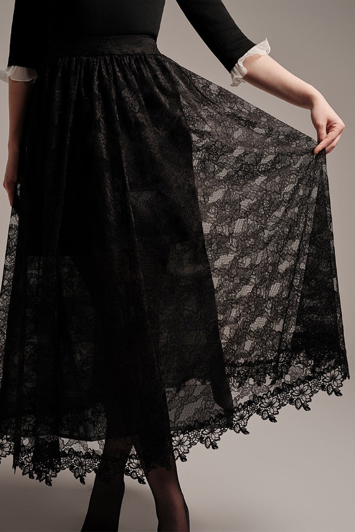 Black Lace Skirt