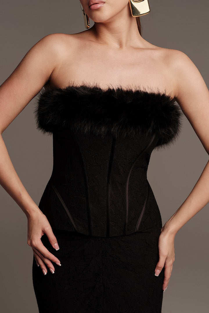 Lace Fur Top