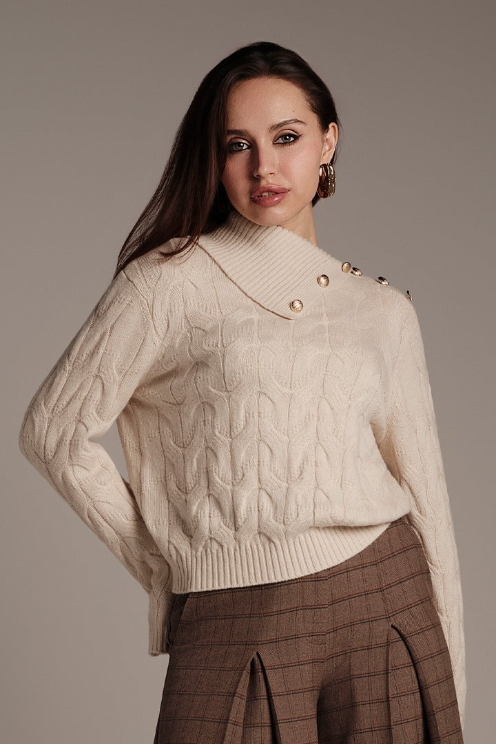 Beige Knit Pullover