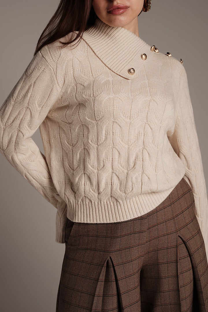 Beige Knit Pullover