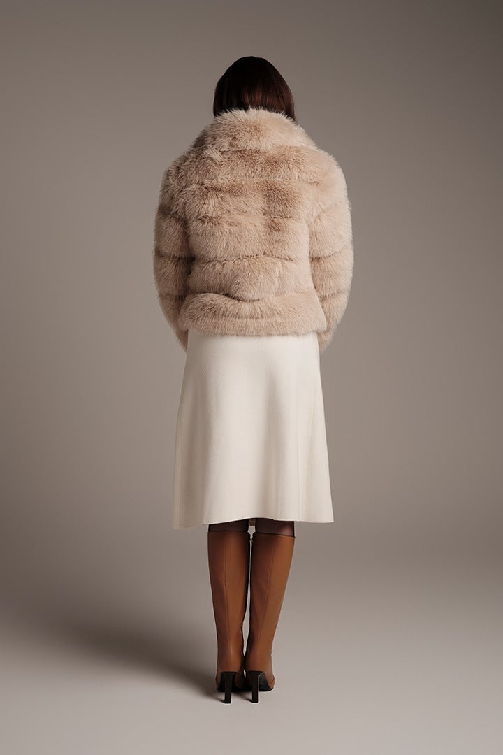 Fur Panel Coat