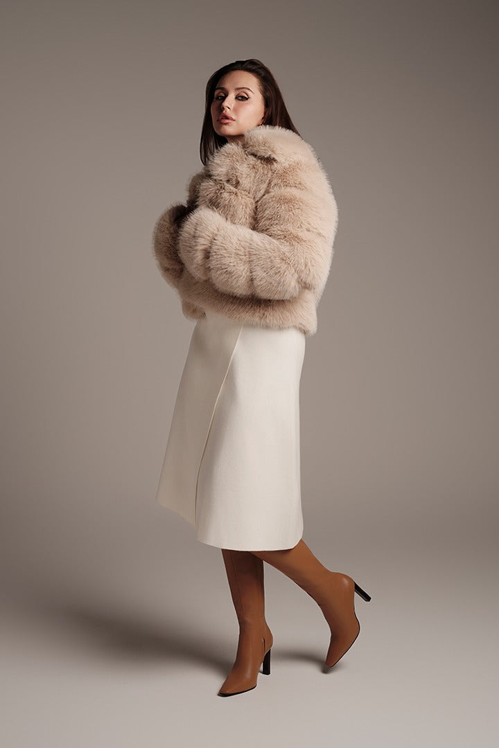Fur Panel Coat