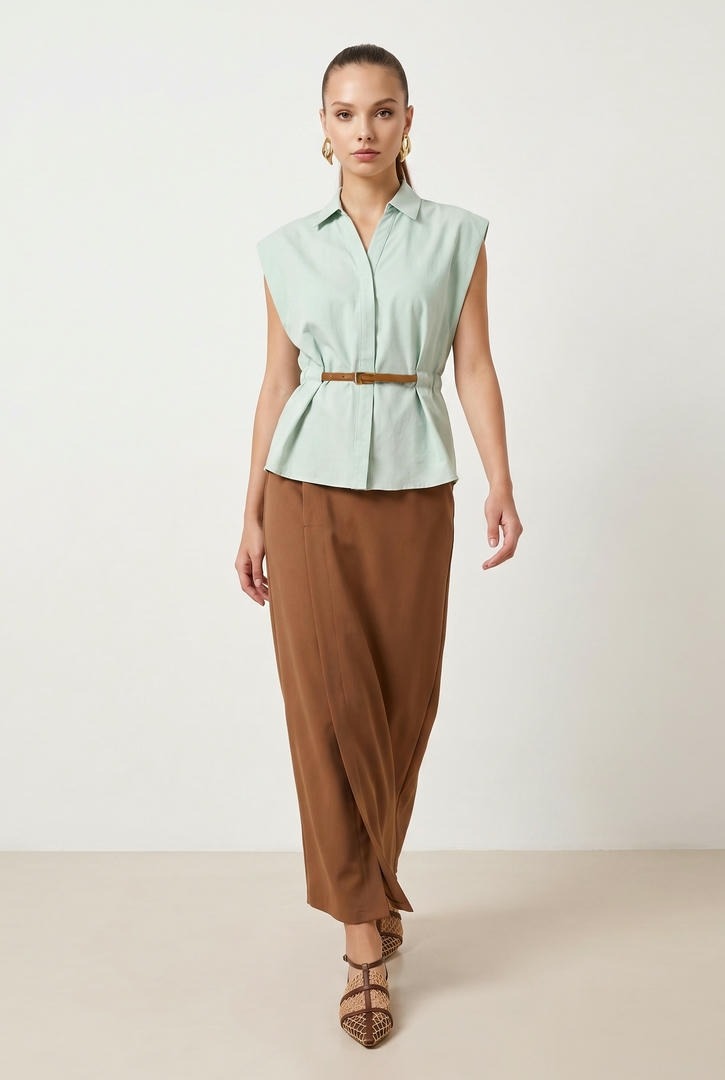 Taupe Jersey Skirt