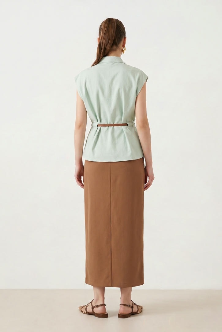 Taupe Jersey Skirt