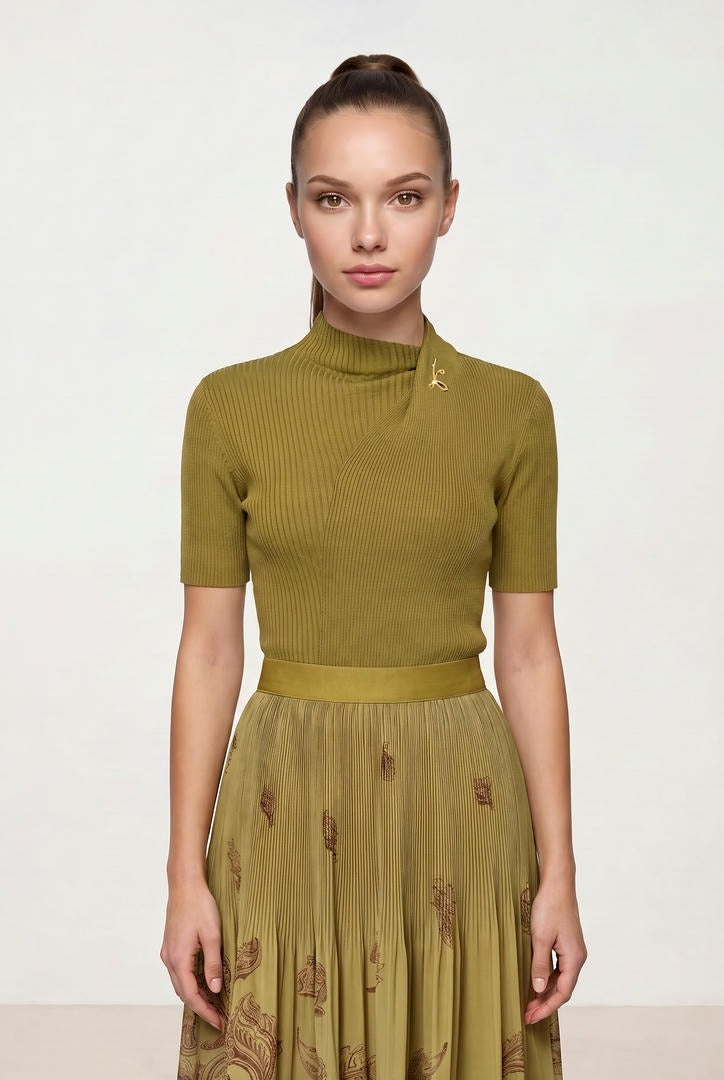 Olive Knit Pullover