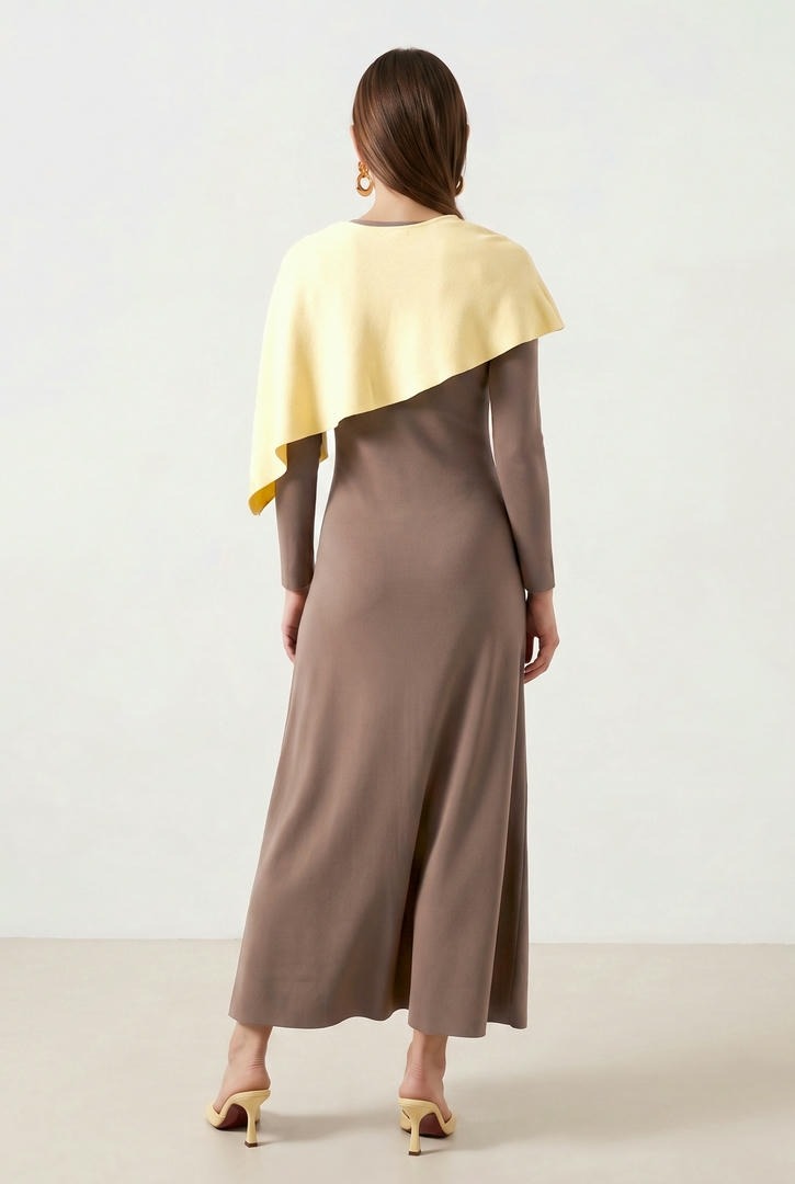 Knitted Dress with a Chic Knot