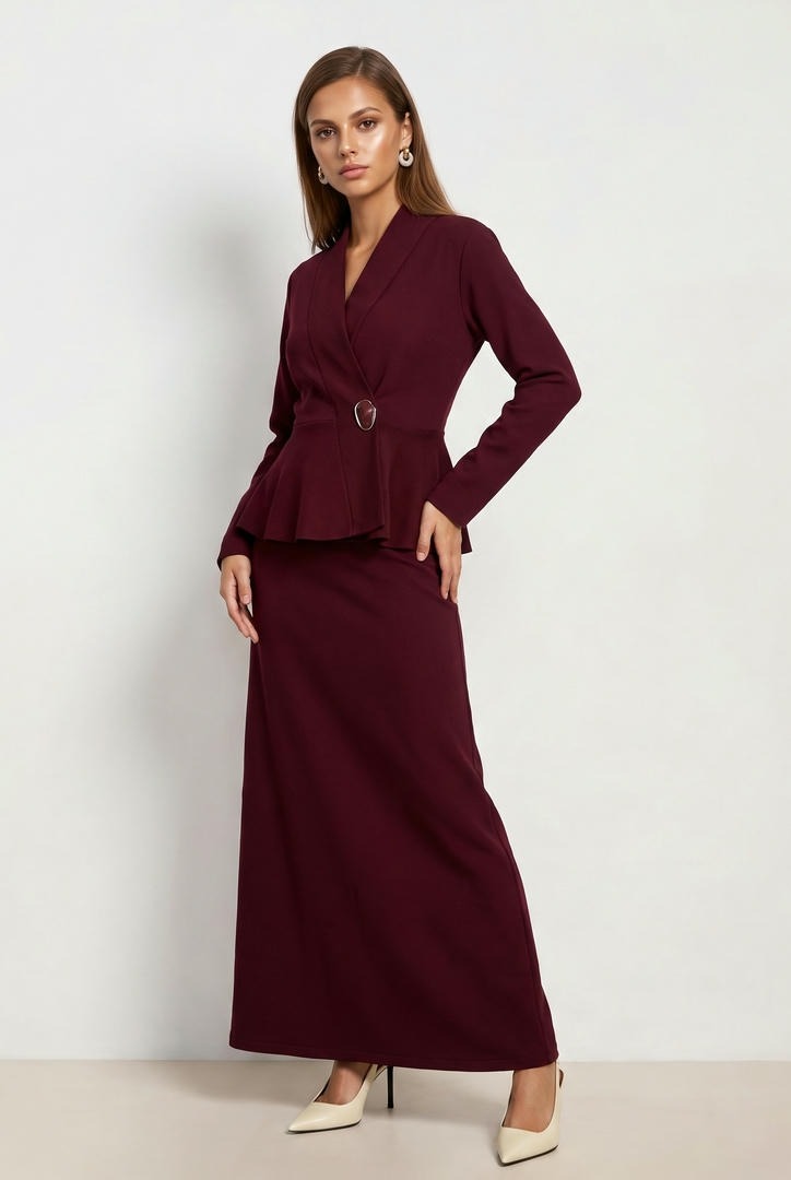 Burgundy Knit Cardigan
